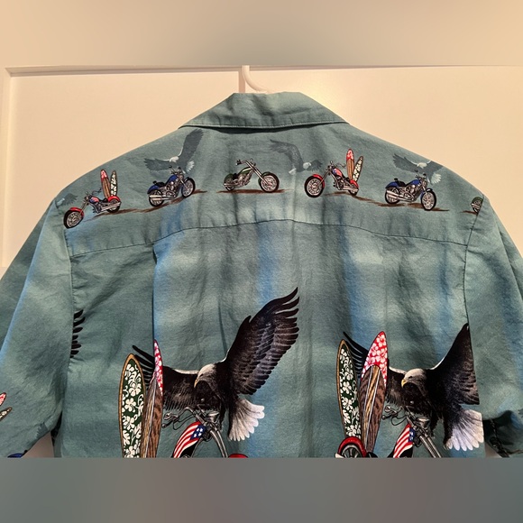 KYs made in Hawaii  motorcycle button up large - Picture 5 of 7